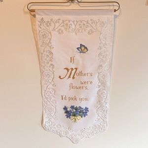 Floral Embroidered Wall Hanging